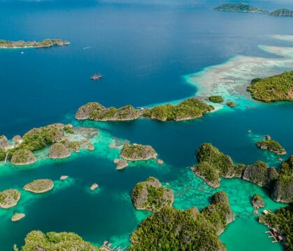 Aerial view of Raja Ampat Indonesia