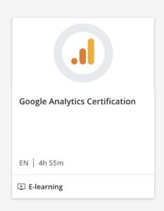 Icon for the Google Analytics 4 Certification
